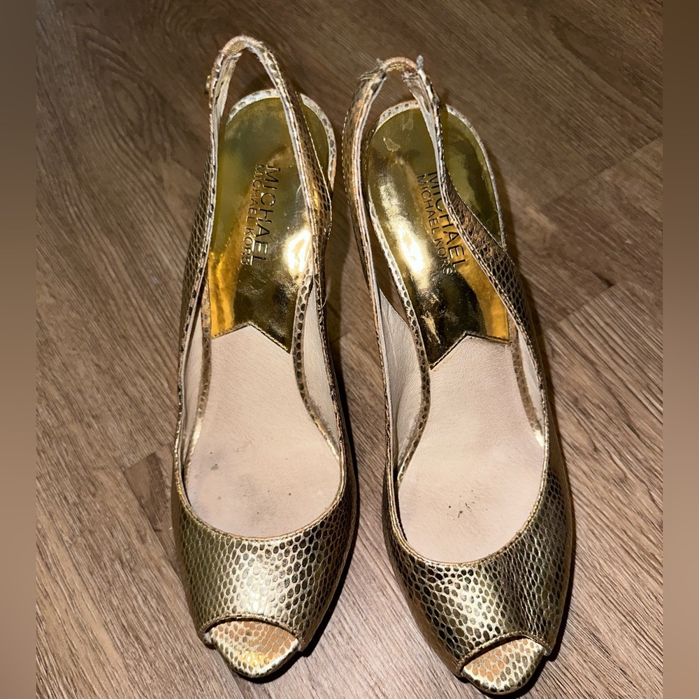 Michael Kors Gold Heels
